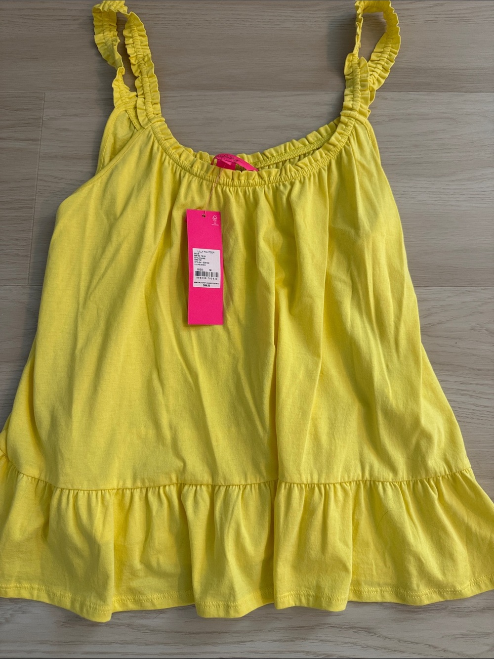 Lilly Pulitzer Girls' Bright Yellow Ruffle Tank